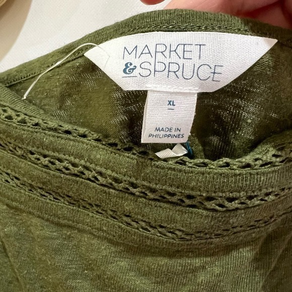 Market & Spruce Womens Green Tank Top Size XL Adjustable Straps‎ - Picture 2 of 4
